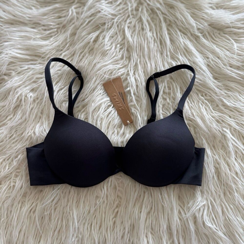 Skims Ultimate Pushup Plunge Bra Onyx Size 32B